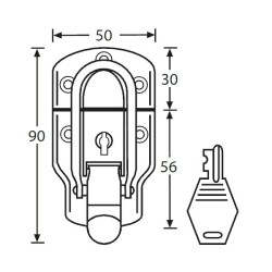 Drawbolt lockable