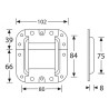 Recessed lid stay WITHOUT hinge, medium