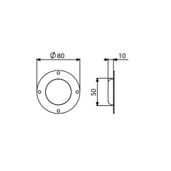 Stacking dish for rubber foot