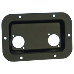 Black dish for 2 universal sockets