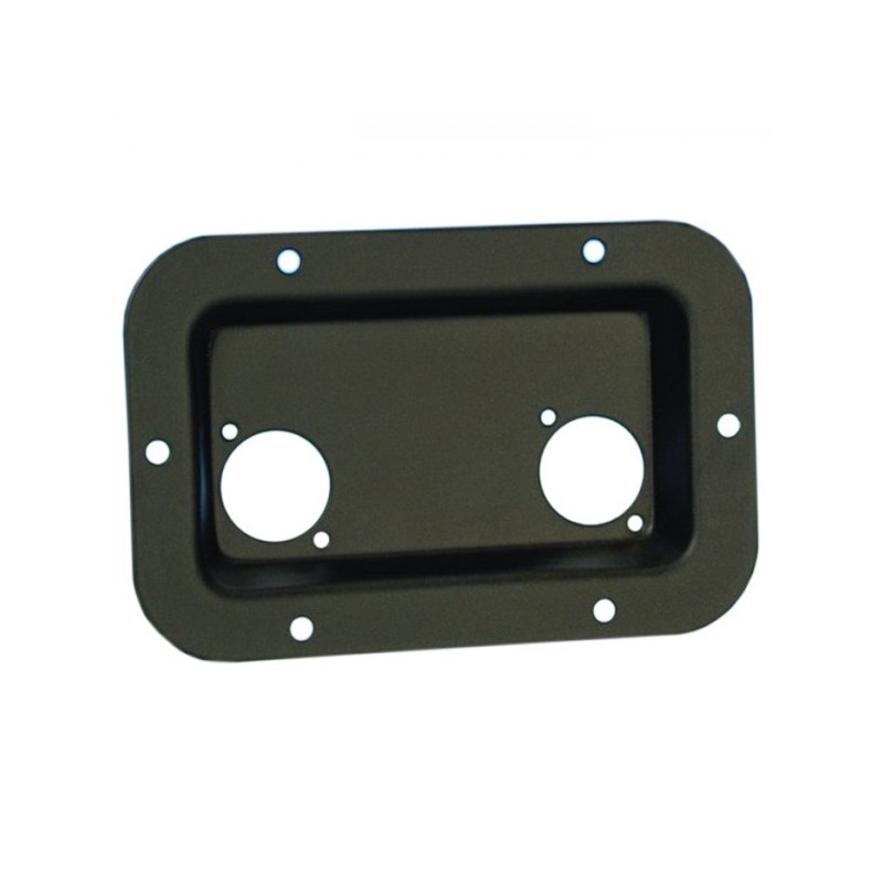 Black dish for 2 universal sockets