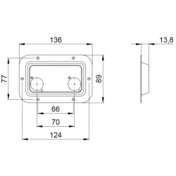 Black dish for 2 universal sockets