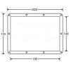 Cuvette encastrable pour plaque signalétique adhésive