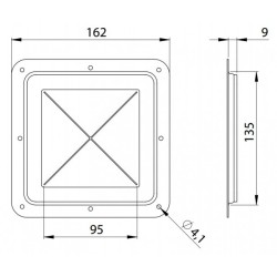 Kabeldurchlass in Einbauschale