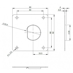 Hole trim for sliding latch