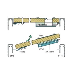 Gâche pour couvercle plat