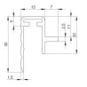 Flush-fitting lid system section (1x 199 cm length)