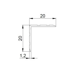 Case angle 20x20mm 199cm