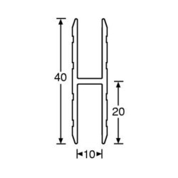 H-Kantenprofil 10mm 199cm