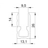 U-profiel 9,5mm (basis voor tussenschot) 199cm