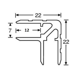 Insteekprofiel 7mm 99cm