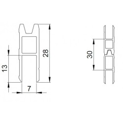 Easy case vrouwelijk sluitprofiel 99 cm