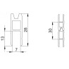 Easy case profilé d'emboîtement aluminium femelle  99 cm