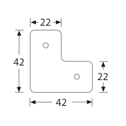 Flaches L-Plättchen