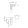 Easy case coin pour profilé d'emboîtement femelle