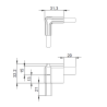 Easy case coin pour profilé d'emboîtement mâle