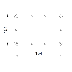 Back plate for recessed handle medium