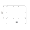 Back plate for recessed handle medium