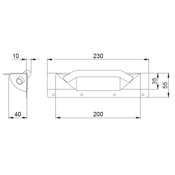 Flight case edge handle