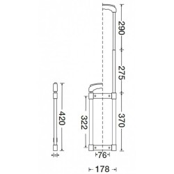 Extendable handle, external mount