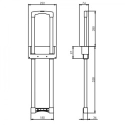 Extendable handle, recessed