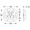 Small recessed butterfly latch