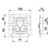 Butterfly latch medium "automatic", cranked